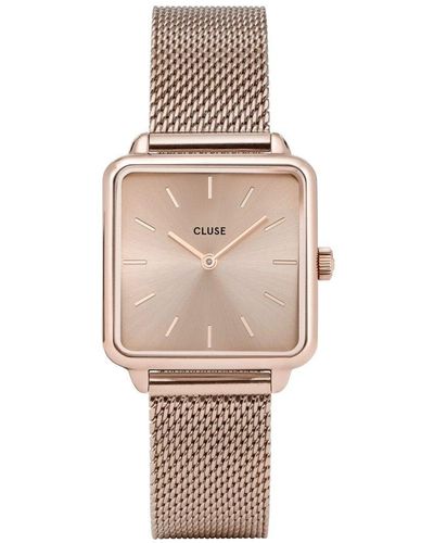 Cluse La Tetragone Stainless Steel Fashion Analogue Watch - Cw0101207009 - Natural