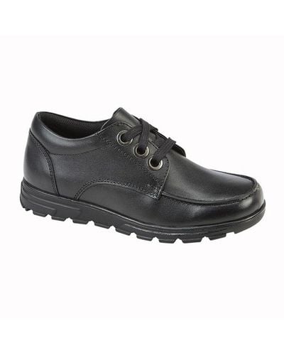 Roamer Leather School Shoes - Black