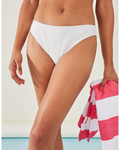 Accessorize Crinkle Bikini Bottoms - White