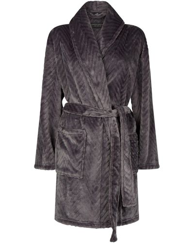 Dorothy Perkins Grey Chevron Fur Robe