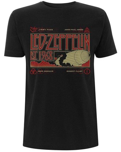 Led Zeppelin Smoke T-shirt - Black