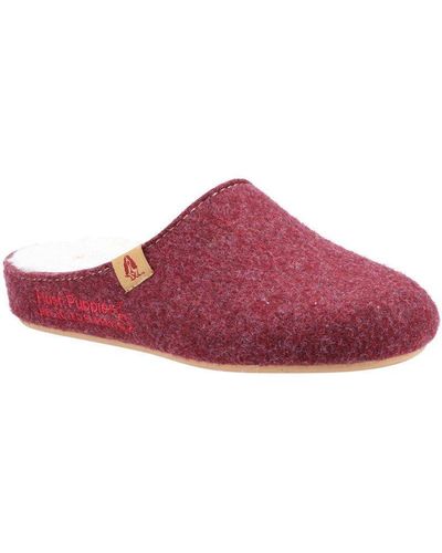 Hush Puppies 'the Good Slipper' 90% Recycled Rpet Polyester Mule Slippers - Red