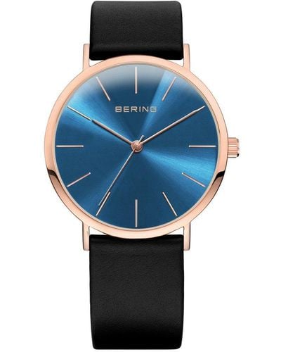 Bering Stainless Steel Classic Analogue Quartz Watch - 13436-468 - Blue