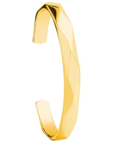 Pure Luxuries Gift Packaged 'aurelle' 18ct Yellow Gold Plated 925 Silver Bangle - Metallic