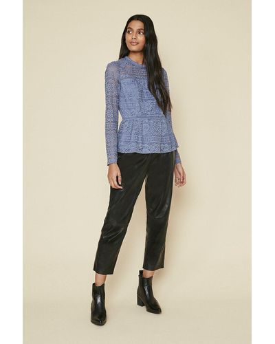 Oasis Detailed Lace Top - Blue