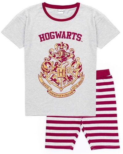 Harry Potter Hogwarts Crest Short Pyjama Set - White