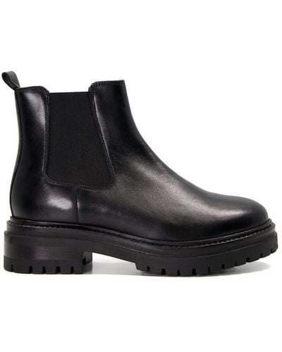 Dune 'paley' Leather Chelsea Boots - Black