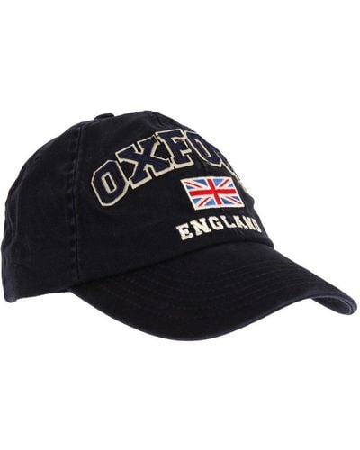Universal Textiles Navy Blue Oxford England Union Flag Cap - Black