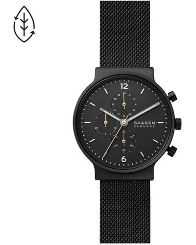 Skagen Ancher Stainless Steel Classic Analogue Quartz Watch - Skw6762 - Black