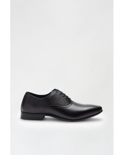 Burton Black Leather Oxford Shoes