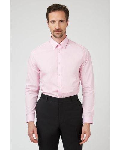 Limehaus Poplin Slim Fit Shirt - Pink