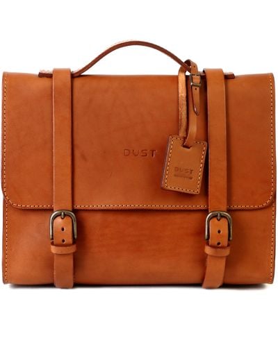 THE DUST COMPANY Leather Briefcase - Brown