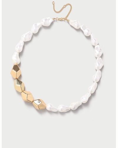 Dorothy Perkins Gold And Pearl Bracelet - White