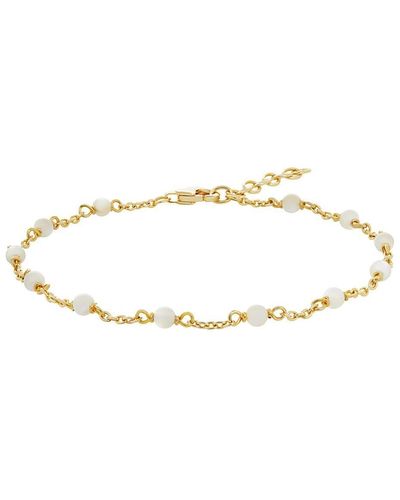 Simply Silver Sterling Silver 925 Mother Of Pearl Ball Bracelet - White