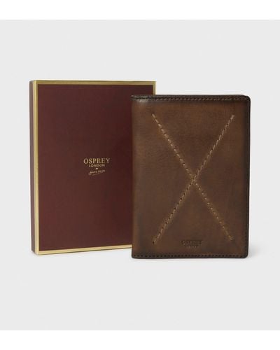 Osprey The X Stitch Leather Rfid Passport Cover - Brown