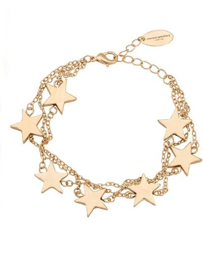Caramel Jewellery London Cascading Star Layer Gold Positivity Charm Bracelet - Metallic