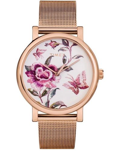Timex Full Bloom Classic Analogue Quartz Watch - Tw2u19500 - Pink