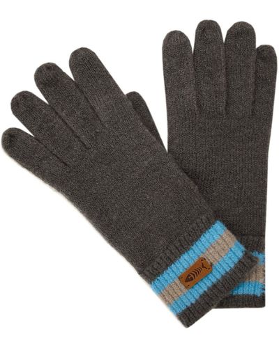 Weird Fish Kodiak Recycled Striped Gloves - Black