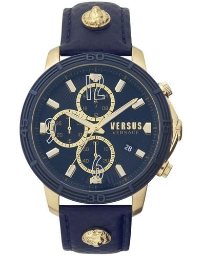 Versus Gold Plated Stainless Steel Fashion Analogue Watch - Vsphj0220 - Blue
