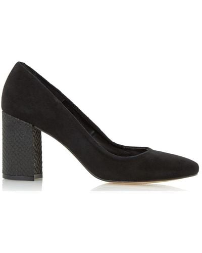Dune 'abell' Suede Court Shoes - Black