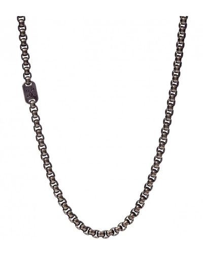 Fossil Vintage Casual Stainless Steel Necklace - Jf03917797 - Metallic