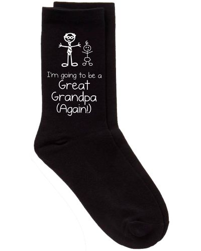 60 SECOND MAKEOVER I'm Going To Be A Great Grandpa Again Black Calf Socks