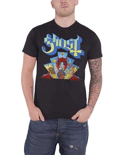 Ghost Devil Stained Glass Window T Shirt - Blue