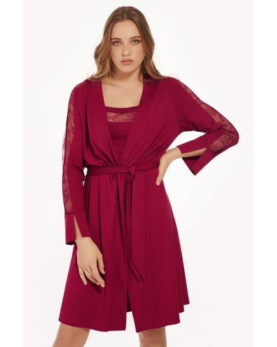 Lisca 'ruby' Morning Gown - Red