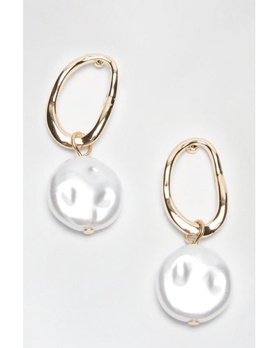 Wallis Pearl Drop Earrings - White