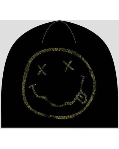 Nirvana Grunge Smile Beanie Hat - Black