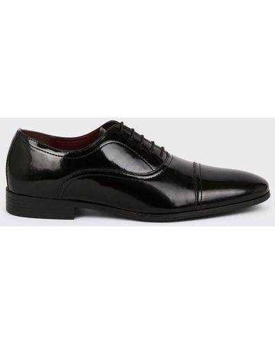 Burton Smart Black Patent Oxford Shoe