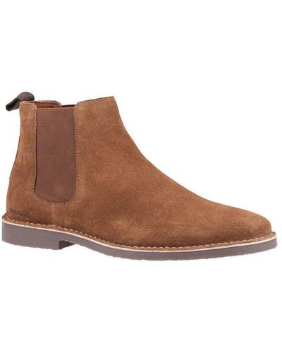 Hush Puppies 'eddie Chelsea' Suede Leather Boots - Brown