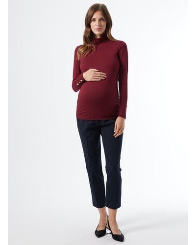 Dorothy Perkins **dp Maternity Navy Ankle Grazer Trousers - Red