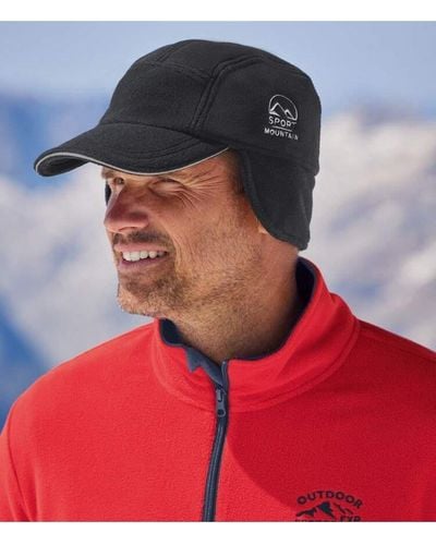 Atlas For Men Sport Mountain Fleece Ear Flaps Cap - Red