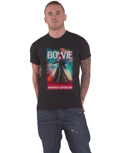 David Bowie Moonage Daydream Fade T Shirt - Black
