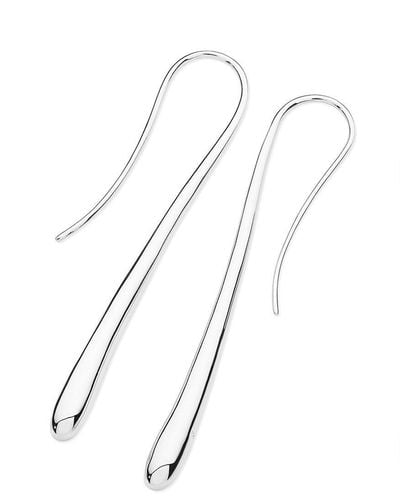 Lucy Quartermaine Long Solid Drop Earrings - White