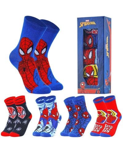 Marvel Spiderman Socks Pack Of 5 - Blue