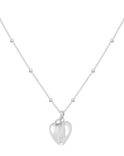 Bibi Bijoux Silver 'sentiment' Heart Necklace - Blue
