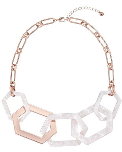 Ted Baker Geola: Geo Chain Necklace Plated Base Metal Necklace - Tbj2495-24-08 - White