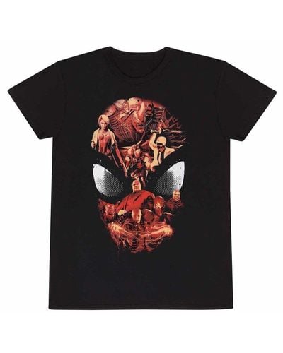 Spider-man Character Collage T-shirt - Black