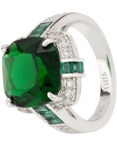 LÁTELITA London Windsor Silver Ring Emerald - Green
