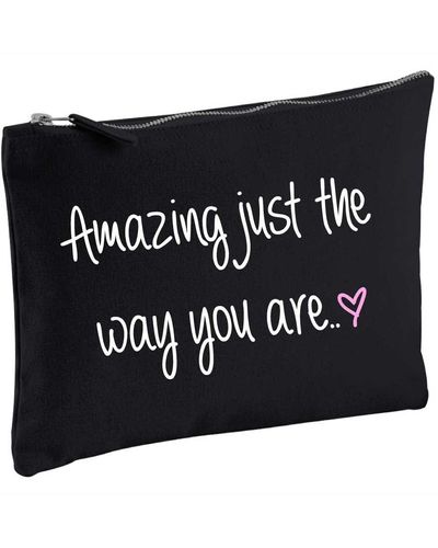 60 SECOND MAKEOVER Amazing Just The Way You Are Black Make Up Bag