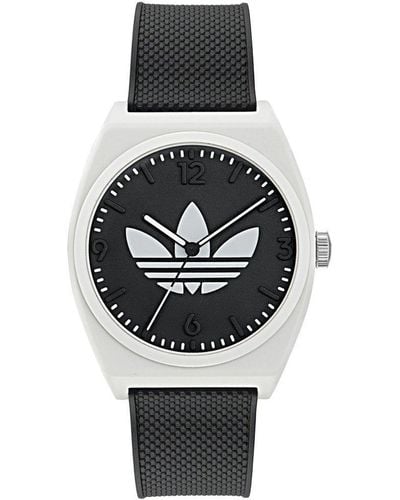 adidas Originals Project Two Plastic/resin Fashion Analogue Quartz Watch - Aost23550 - Black