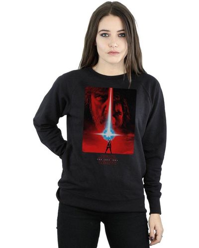 Star Wars The Last Jedi Red Poster Sweatshirt - Black