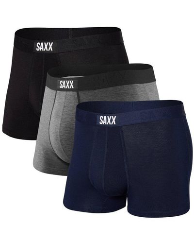 Saxx Underwear Co. Vibe Super Soft Trunk 3 Pack - Blue