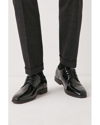 Burton Ralph Patent Lace Up Dress Shoe - Black