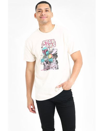 Star Wars Boba Fett Firing Line Mens T-shirt - White