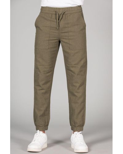 Tokyo Laundry Linen Blend Classic Fit Trousers - Green