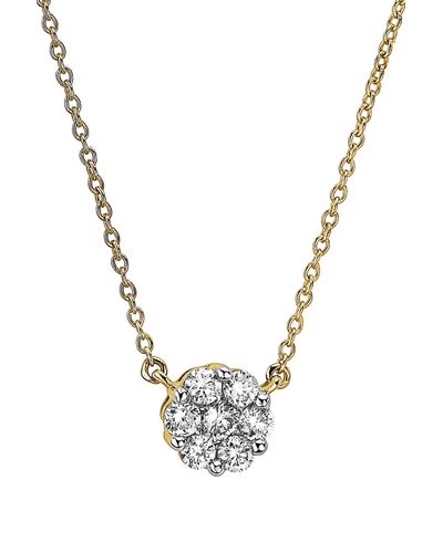 Created Brilliance Yvette Yellow Gold Lab Grown Diamond Necklace - Metallic
