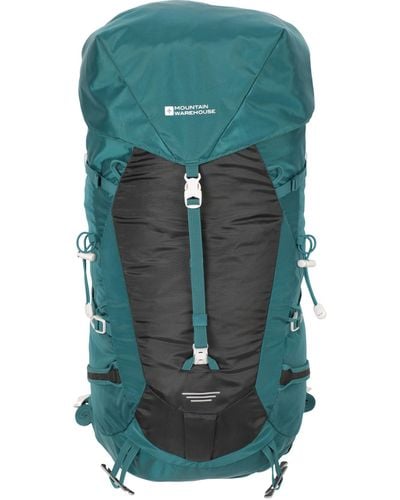 Mountain Warehouse Extreme Piste Backpack 38l Rucksack Adjustable Back System - Green